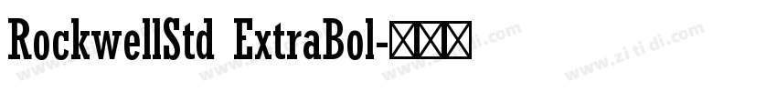 RockwellStd ExtraBol字体转换